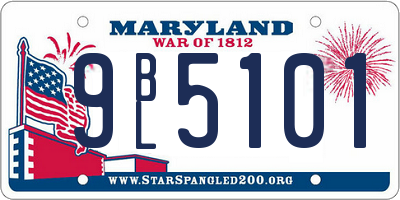 MD license plate 9BL5101