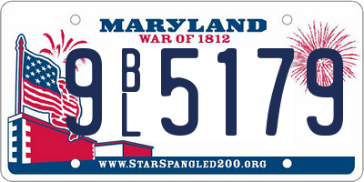 MD license plate 9BL5179