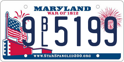 MD license plate 9BL5199
