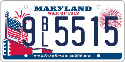 MD license plate 9BL5515
