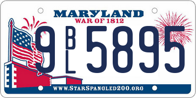 MD license plate 9BL5895