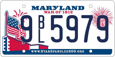 MD license plate 9BL5979