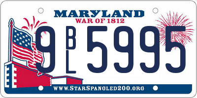 MD license plate 9BL5995