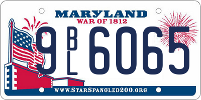 MD license plate 9BL6065