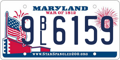 MD license plate 9BL6159