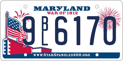 MD license plate 9BL6170