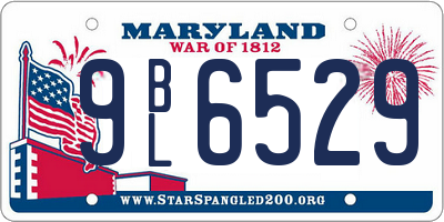MD license plate 9BL6529