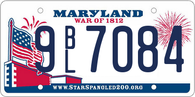 MD license plate 9BL7084