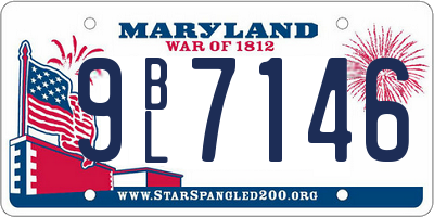 MD license plate 9BL7146