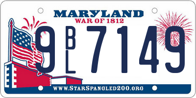 MD license plate 9BL7149