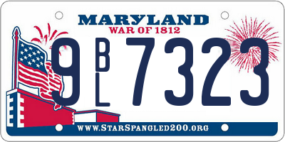 MD license plate 9BL7323