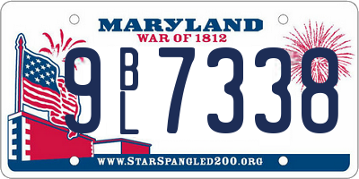 MD license plate 9BL7338