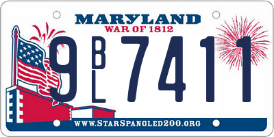 MD license plate 9BL7411