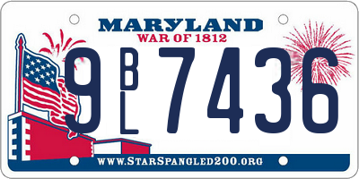 MD license plate 9BL7436