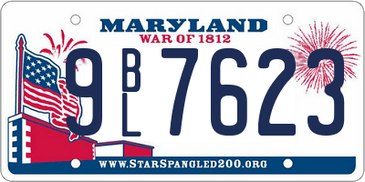 MD license plate 9BL7623