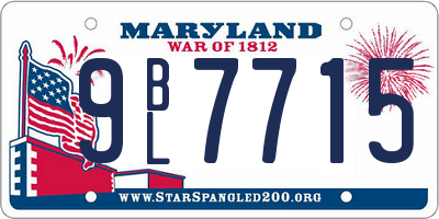 MD license plate 9BL7715