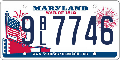 MD license plate 9BL7746