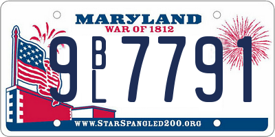 MD license plate 9BL7791