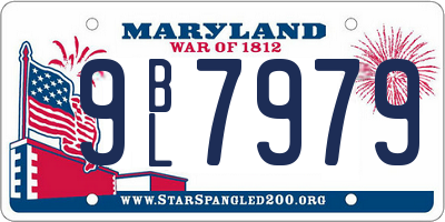 MD license plate 9BL7979