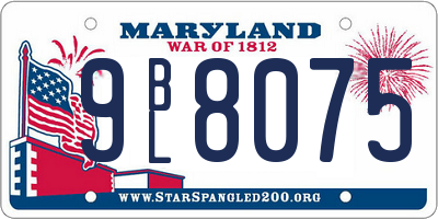 MD license plate 9BL8075