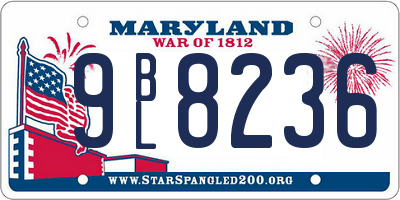 MD license plate 9BL8236