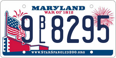 MD license plate 9BL8295