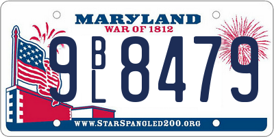 MD license plate 9BL8479