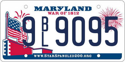 MD license plate 9BL9095