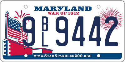 MD license plate 9BL9442