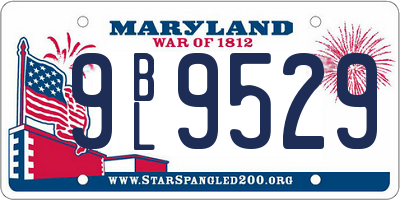 MD license plate 9BL9529
