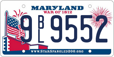 MD license plate 9BL9552