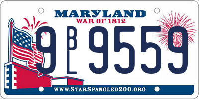 MD license plate 9BL9559