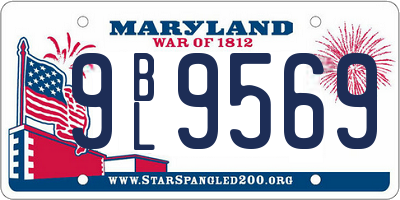 MD license plate 9BL9569