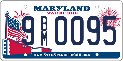 MD license plate 9BM0095