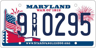 MD license plate 9BM0295