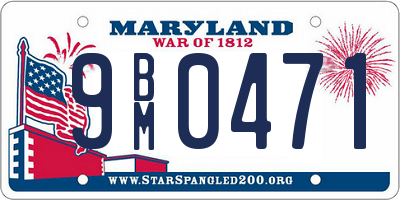 MD license plate 9BM0471