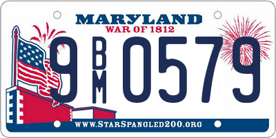 MD license plate 9BM0579