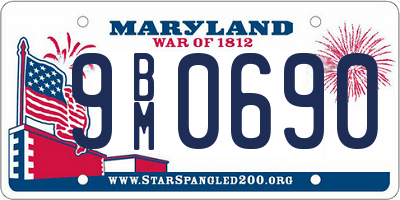 MD license plate 9BM0690