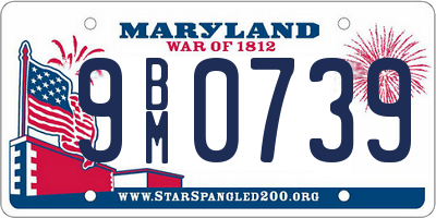 MD license plate 9BM0739