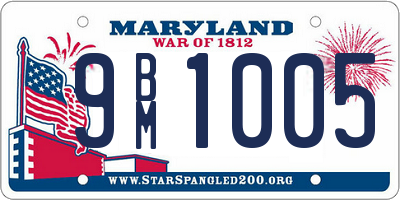 MD license plate 9BM1005