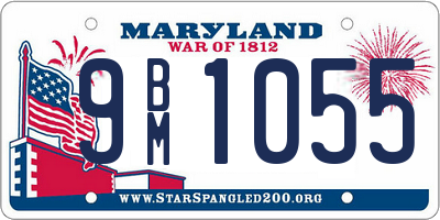 MD license plate 9BM1055
