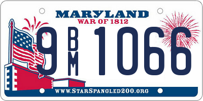 MD license plate 9BM1066