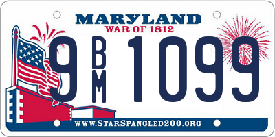 MD license plate 9BM1099