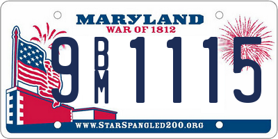 MD license plate 9BM1115