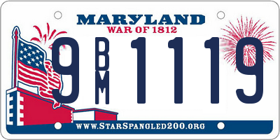 MD license plate 9BM1119