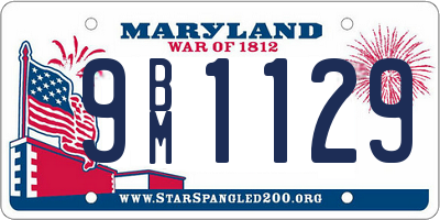 MD license plate 9BM1129