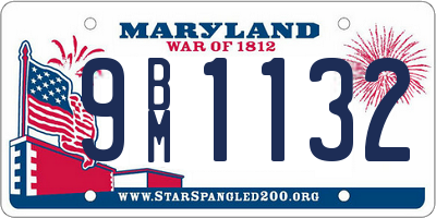 MD license plate 9BM1132