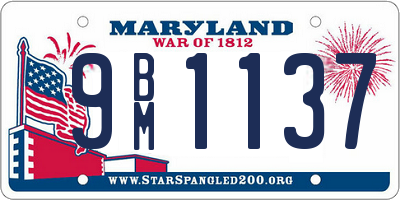 MD license plate 9BM1137