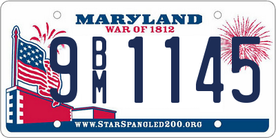 MD license plate 9BM1145