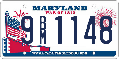 MD license plate 9BM1148